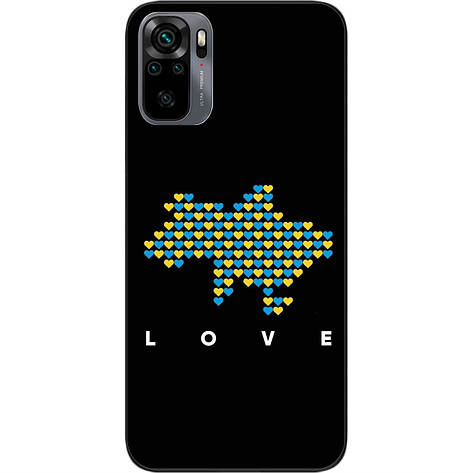 Силіконовий чохол Case для Xiaomi Redmi Note 10 з картинкою Love, фото 1