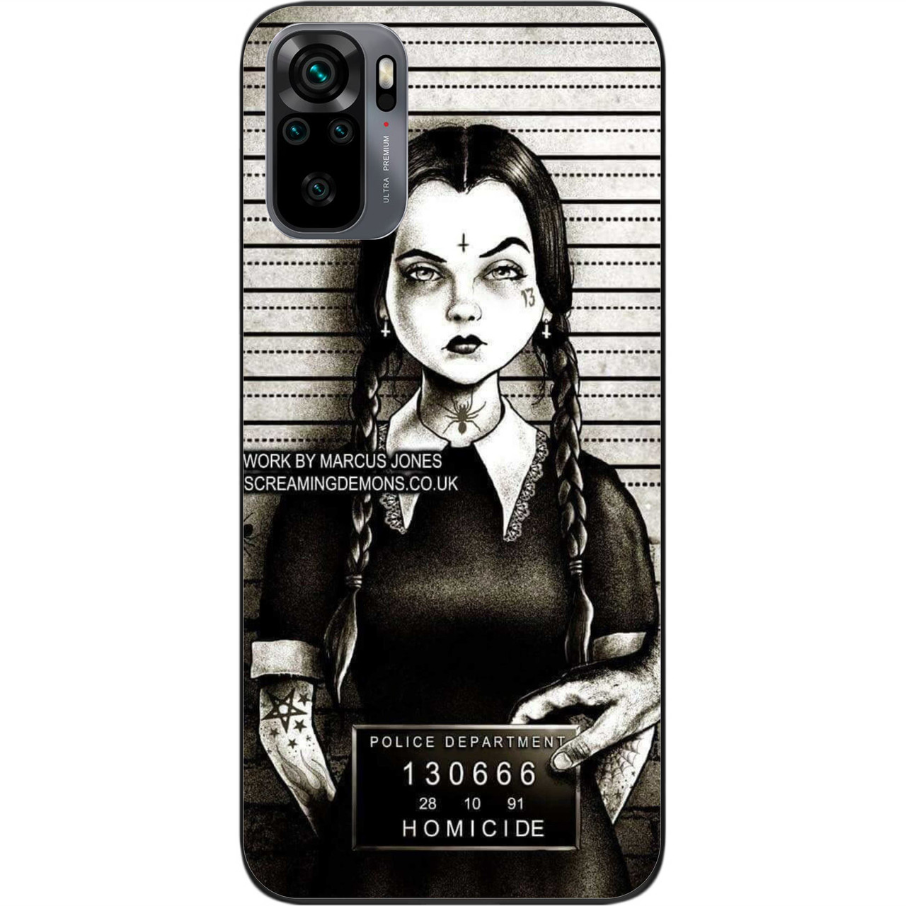 Силіконовий чохол Case для Xiaomi Redmi Note 10 з картинкою Венсдей