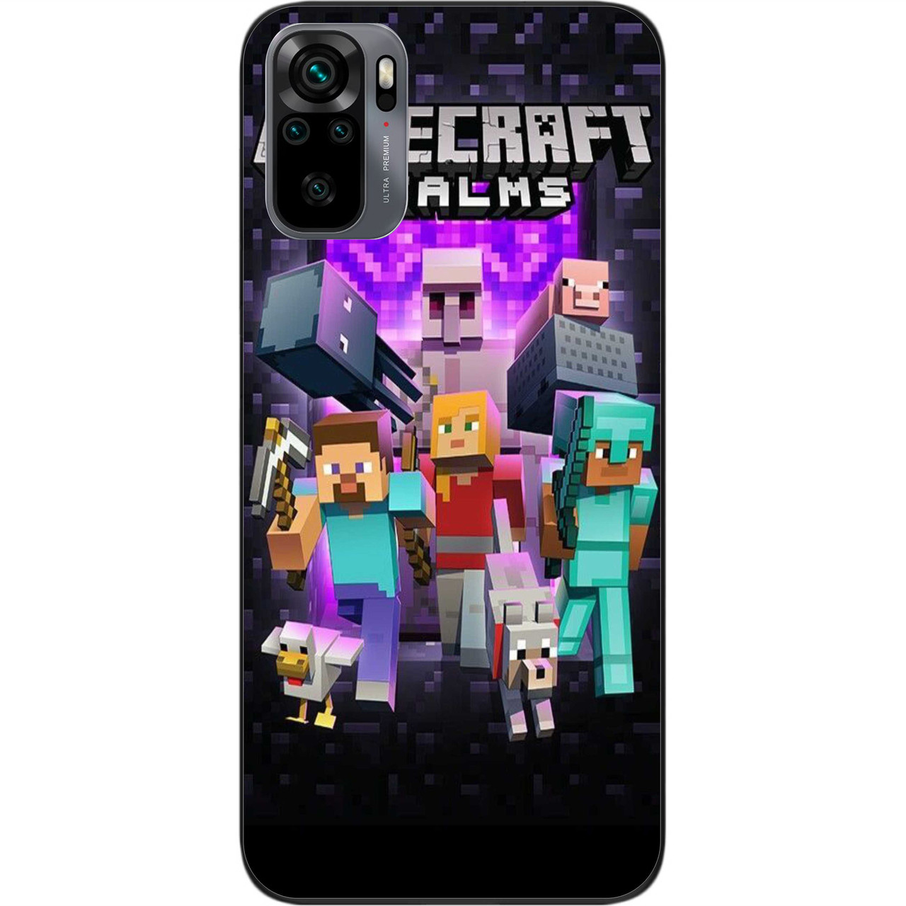 Силіконовий чохол Case для Xiaomi Redmi Note 10 з картинкою Майнкрафт