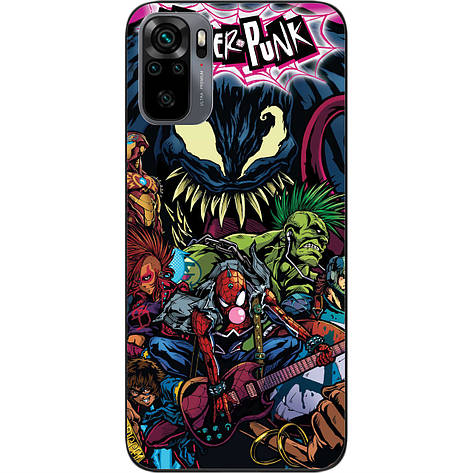 Силіконовий чохол Case для Xiaomi Redmi Note 10 з картинкою Spider-Punk, фото 1