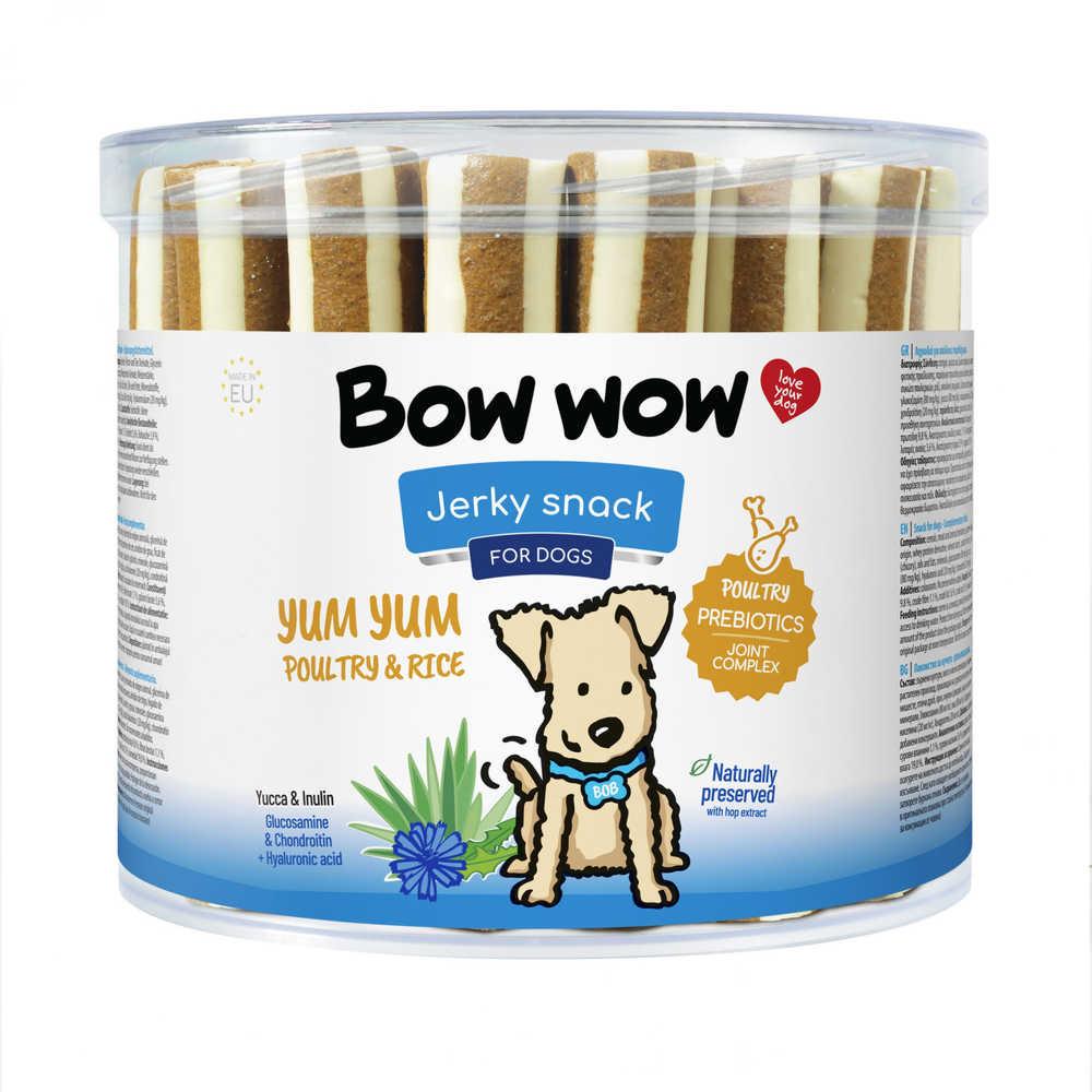 Ласощі для собак палички з рисом та домашньою птицею 12 см Bow wow 35 шт/уп
