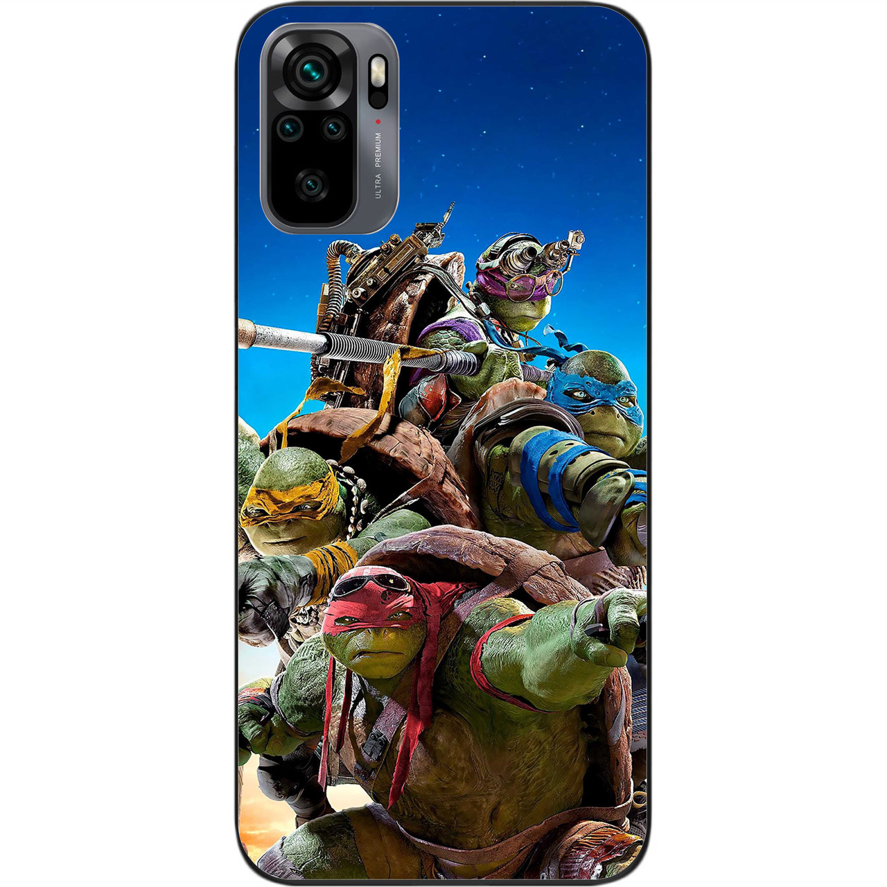 Силіконовий чохол Case для Xiaomi Redmi Note 10 з картинкою Круті черепашка