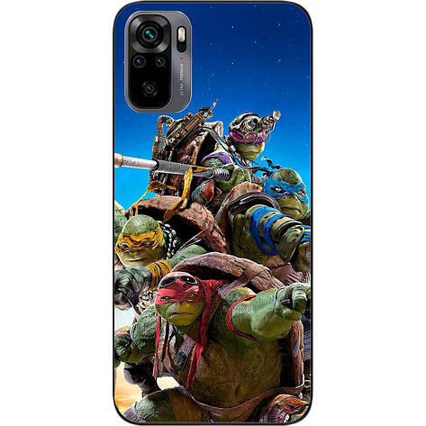 Силіконовий чохол Case для Xiaomi Redmi Note 10 з картинкою Круті черепашка, фото 1