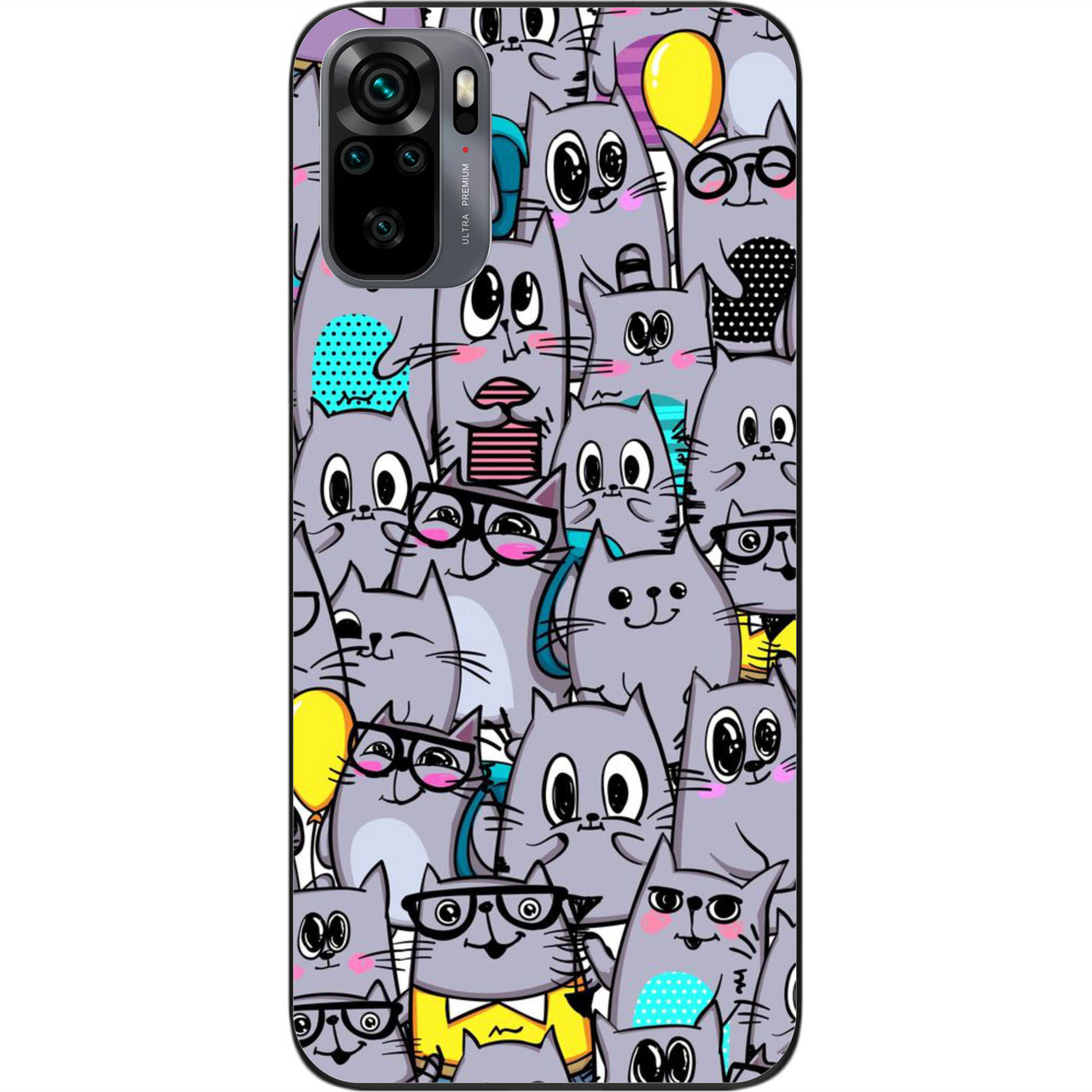 Силіконовий чохол Case для Xiaomi Redmi Note 10 з картинкою Котики
