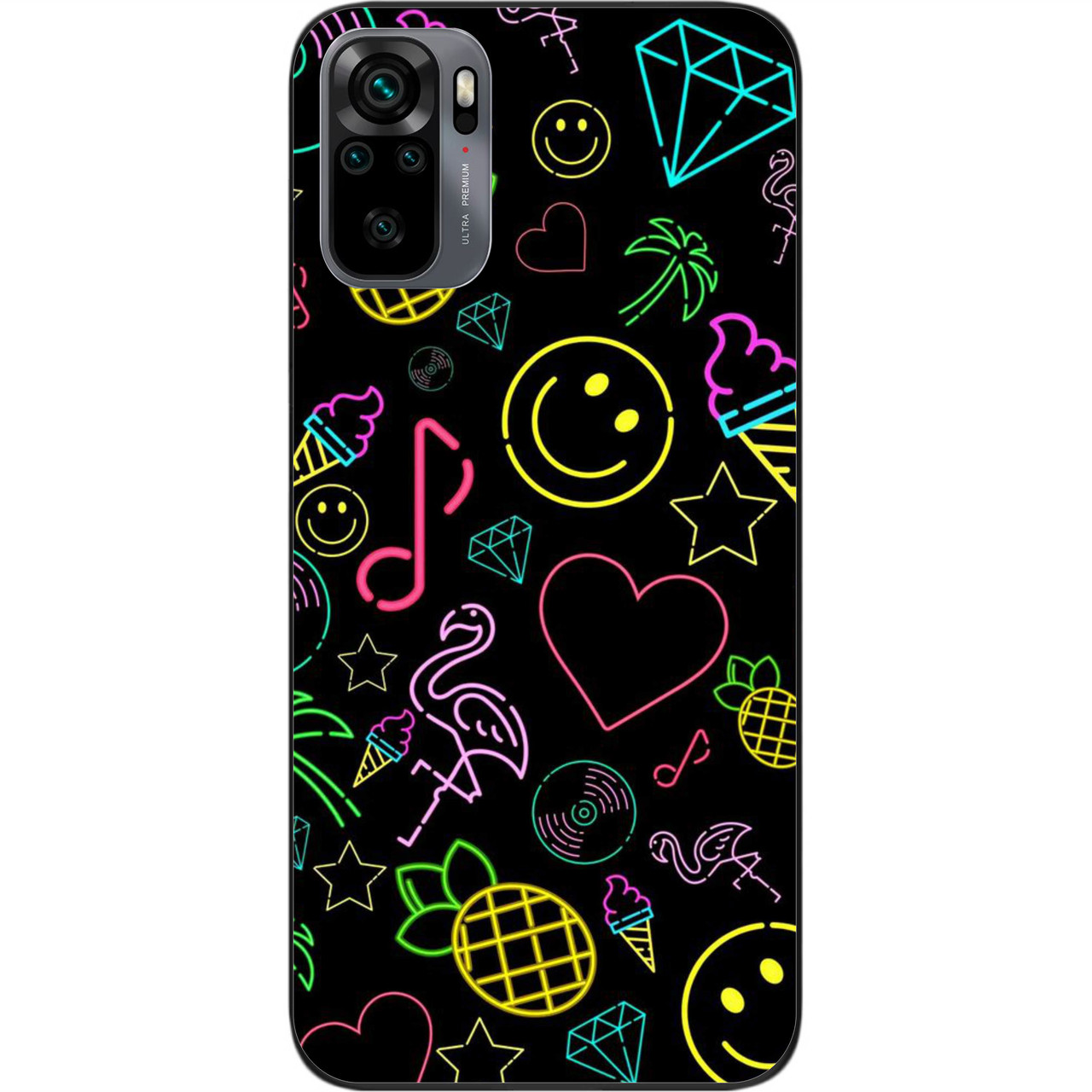 Силіконовий чохол Case для Xiaomi Redmi Note 10 з картинкою Яскраві символи