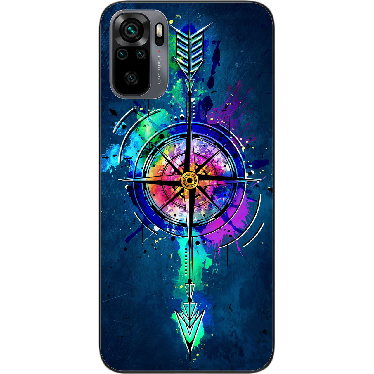 Силіконовий чохол Case для Xiaomi Redmi Note 10 з картинкою Компас арт