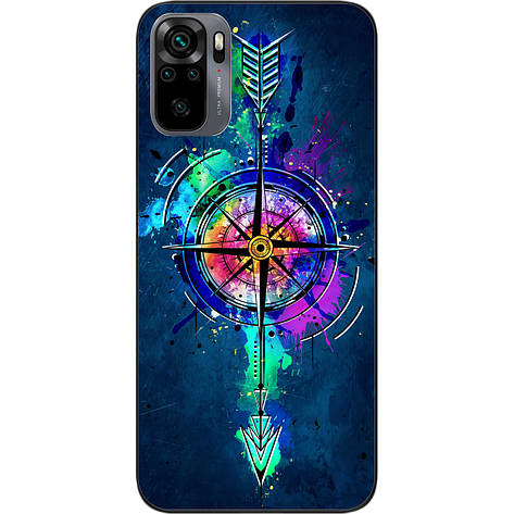 Силіконовий чохол Case для Xiaomi Redmi Note 10 з картинкою Компас арт, фото 1