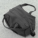 Жіноча дорожня спортивна сумка з відділення під взуття Vast на 27 літрів чорна з матеріалу Soft Shell, фото 9