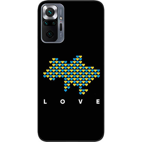 Силіконовий чохол Case для Xiaomi Redmi Note 10 Pro з картинкою Love, фото 1