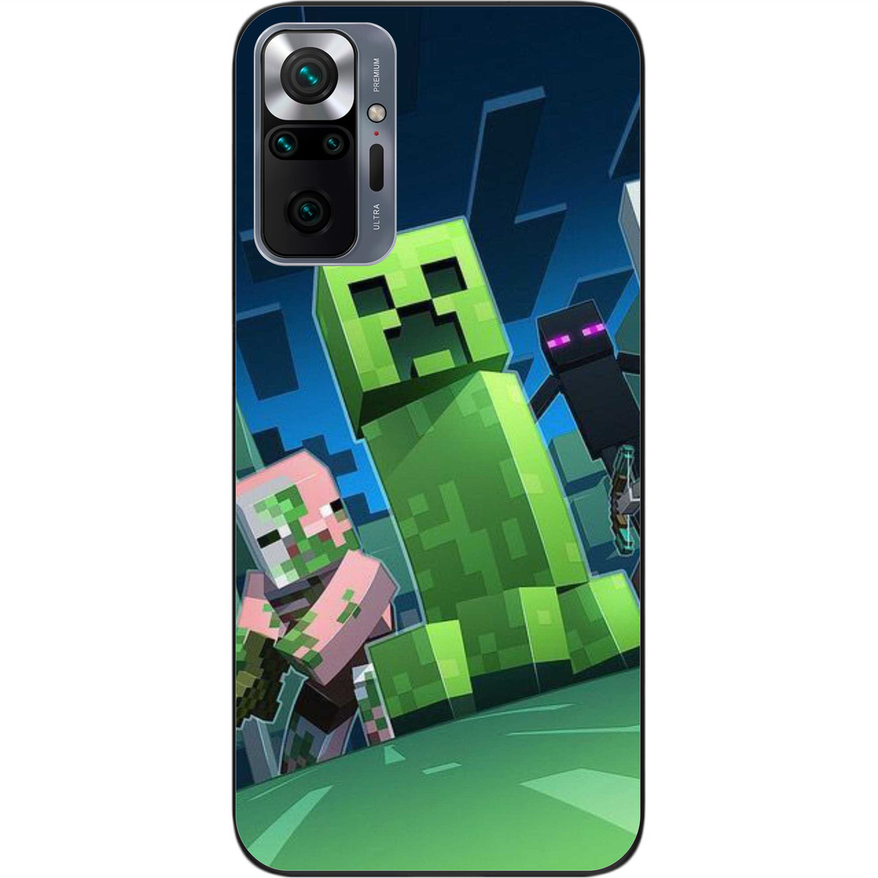 Силіконовий чохол Case для Xiaomi Redmi Note 10 Pro з картинкою Зелений крипер