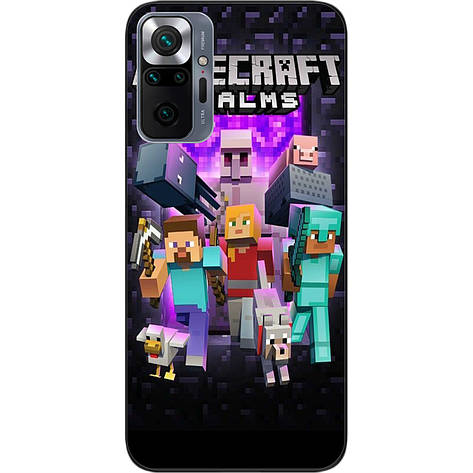 Силіконовий чохол Case для Xiaomi Redmi Note 10 Pro з картинкою Майнкрафт, фото 1