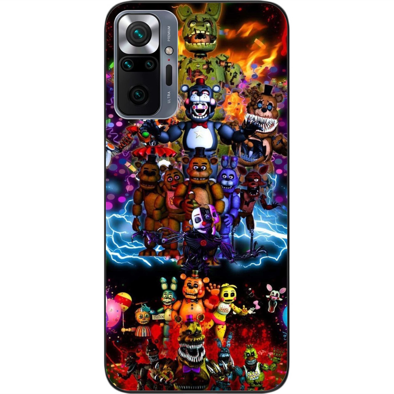 Силіконовий чохол Case для Xiaomi Redmi Note 10 Pro з картинкою Битва аніматроніків