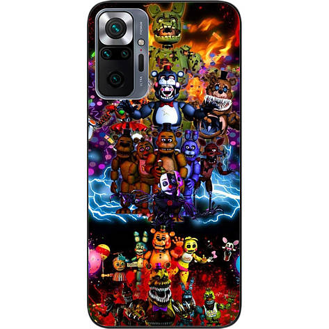 Силіконовий чохол Case для Xiaomi Redmi Note 10 Pro з картинкою Битва аніматроніків, фото 1