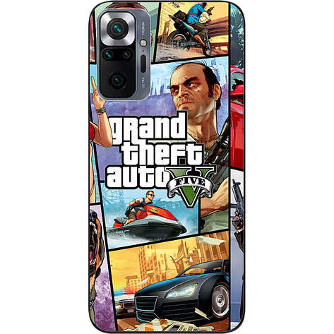 Силіконовий чохол Case для Xiaomi Redmi Note 10 Pro з картинкою Гра GTA, фото 1