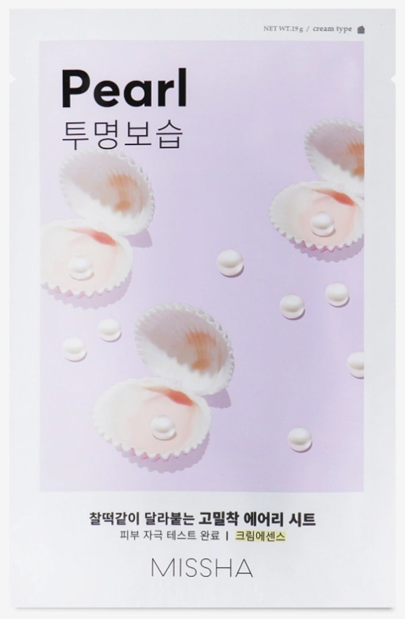 Тканинна маска для обличчя Missha Airy Fit Sheet Mask Pearl (перли) 19 г