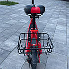 Електросамокат KUGOO С1+ Plus 500W 13Ah червоний, з сидінням та посиленим кошиком, Червоний, червоний, фото 9