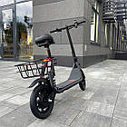 Електросамокат KUGOO С1 500W 11Ah чорний, з сидінням та посиленим кошиком, фото 2