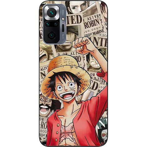 Силіконовий чохол Case для Xiaomi Redmi Note 10 Pro з картинкою Манкі Д. Луффі, фото 1