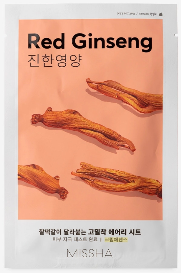 Missha Airy Fit Sheet Mask Red Ginseng (з червоним женьшенем), фото 1