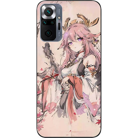 Силіконовий чохол Case для Xiaomi Redmi Note 10 Pro з картинкою Аніме Yae Miko, фото 1