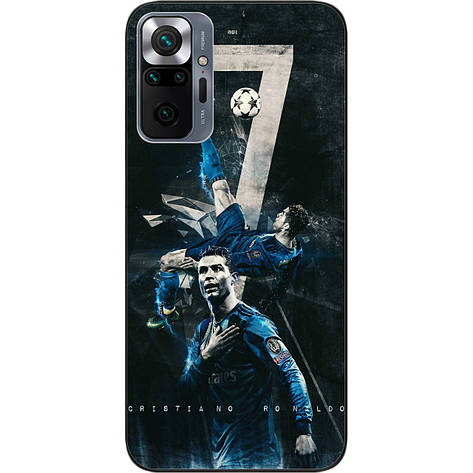 Силіконовий чохол Case для Xiaomi Redmi Note 10 Pro з картинкою Футбол Cristiano Ronaldo, фото 1