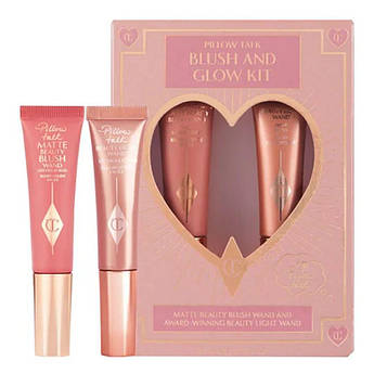 Хайлайтер + сяйливі рум'яна Charlotte Tilbury Charlotte's Pillow Talk Blush and Glow Kit 2 х 5 мл