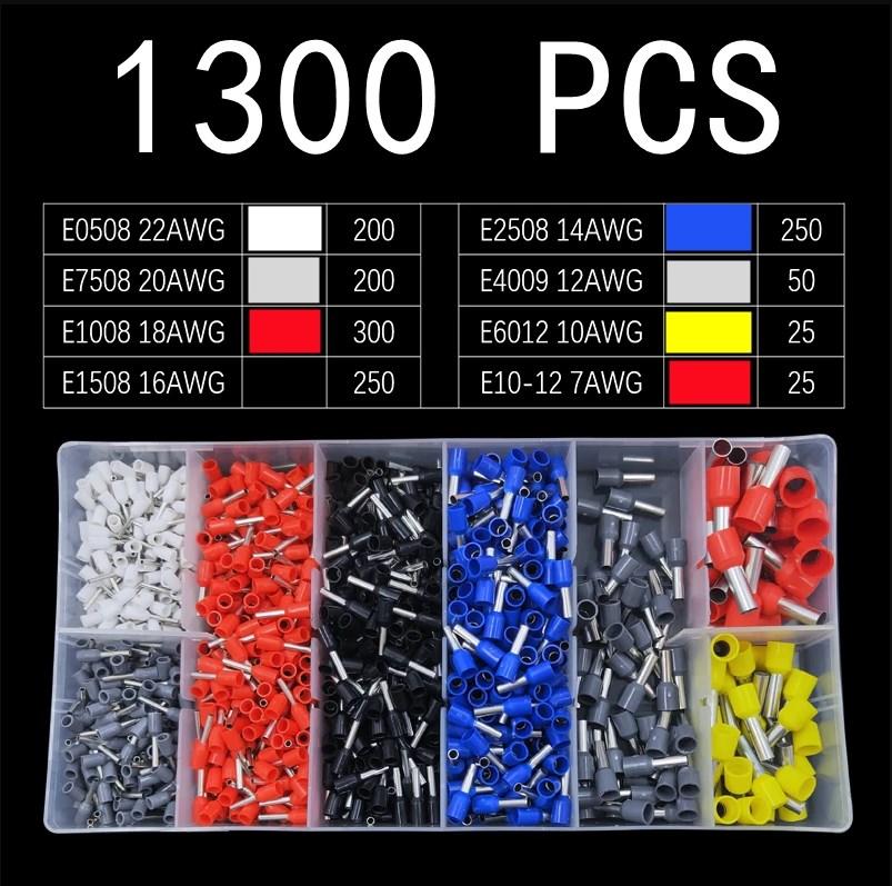 Набір Кабельних Гільзових Наконечників 1300 шт Spec (SP-0691300)