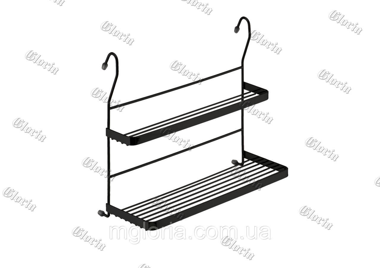 Полиця подвійна велика YJ-G212 BL чорна