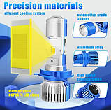 LED лампа h4 з лінзою KELVIN 9-32V LED міні лінзи h4 - 8000Lm - 6000K - 8000Lm - 6000K - Рік гарантії, фото 3