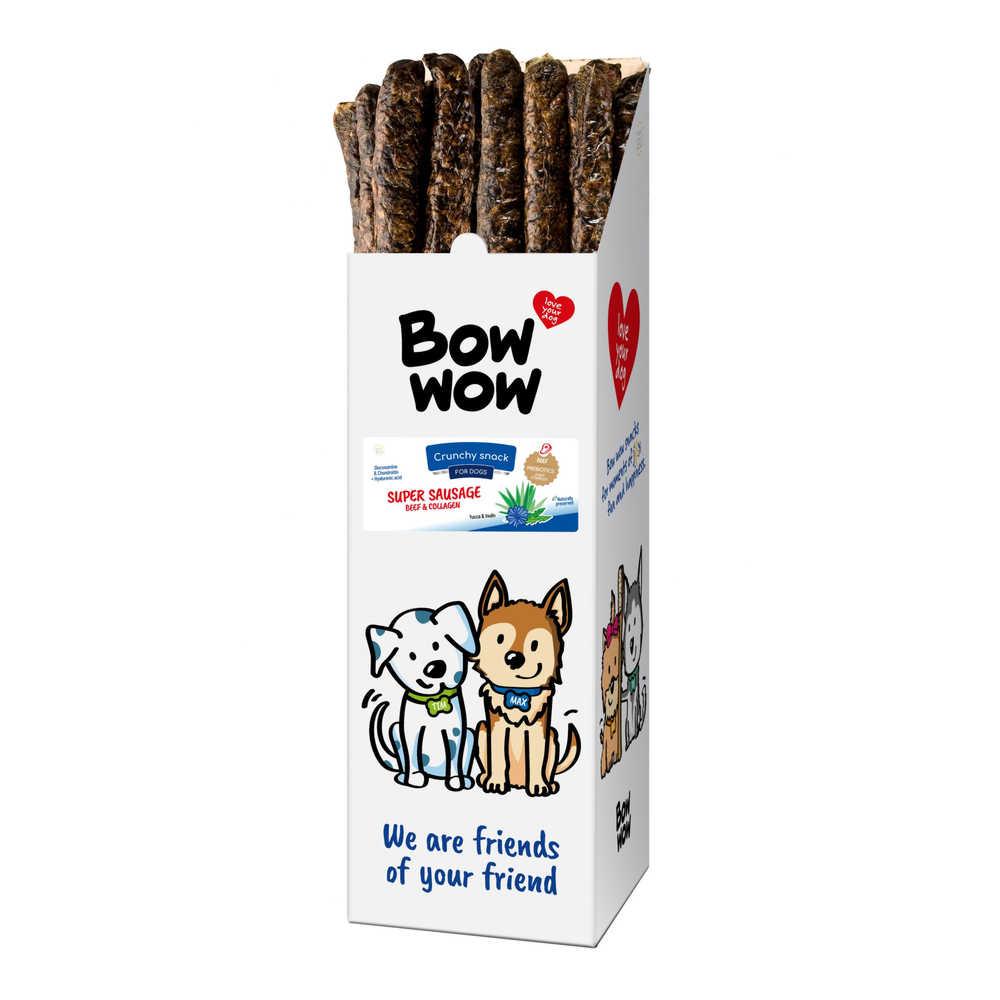 Ласощі для собак ковбаски з яловичиною 52-58 см Bow wow 12 шт/уп