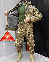 Зимний тактический костюм Omni-Heat, Теплая уставная форма пиксель, Тактический боевой костюм зима, XL