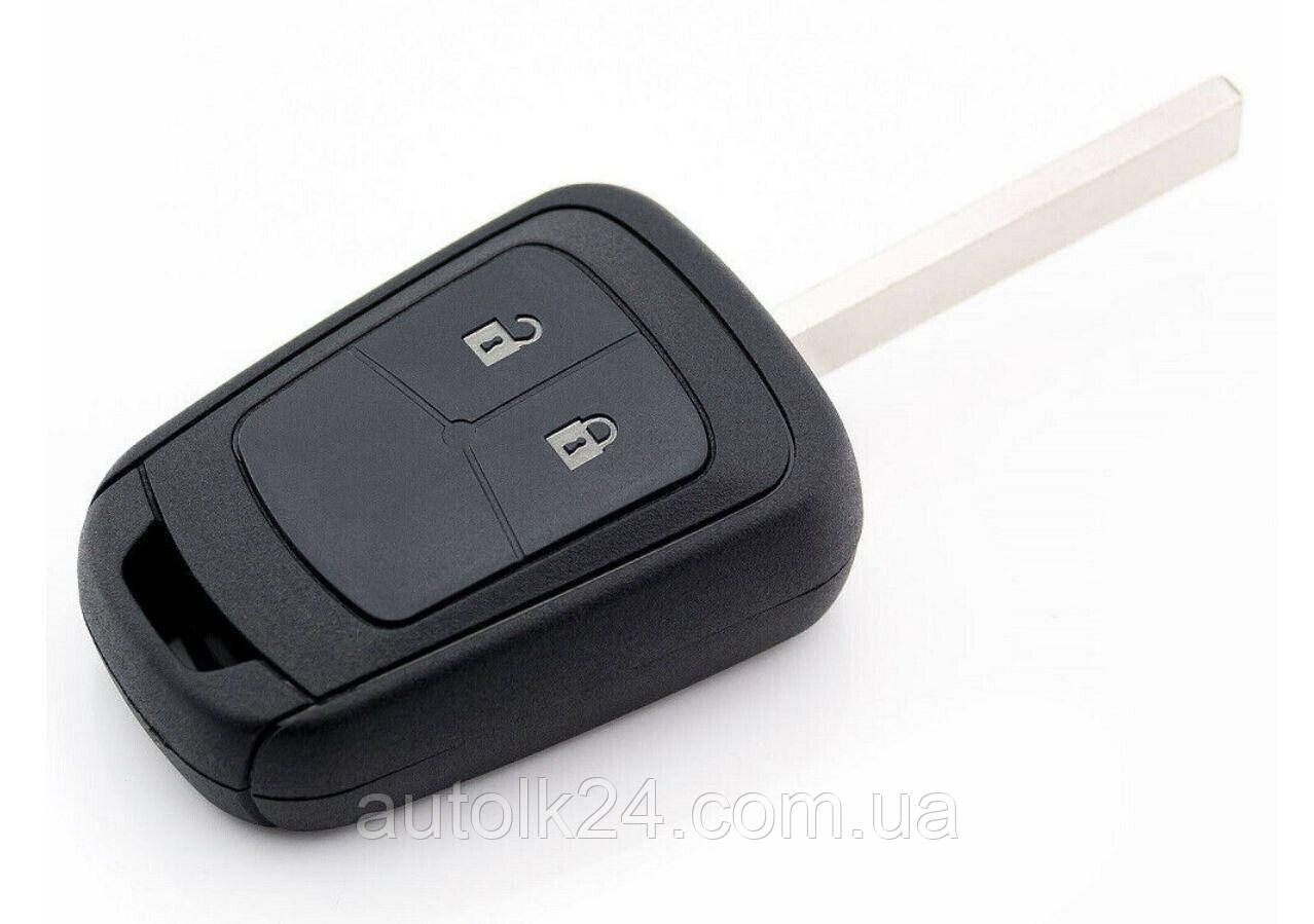 Заготовка корпус ключа OPEL 2 кнопки лезо HU100, фото 1