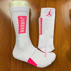 Білорожеві шкарпетки Джордан Jordan Legacy Crew спортивні баскетбольні волейбольні