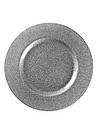 Тарілка підставна скляна REMY-DECOR Silver Antik Ø 33см кругла срібного кольору для святкового столу, фото 7