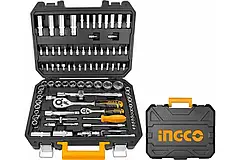 Набір головок торцевих 1/4" і 1/2" INGCO INDUSTRIAL 94 предмети