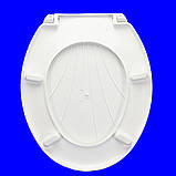 Сидіння для унітаза "440х366" Кріплення за осями 16 см. РАКУШКА", фото 2