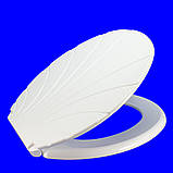 Сидіння для унітаза "440х366" Кріплення за осями 16 см. РАКУШКА", фото 3