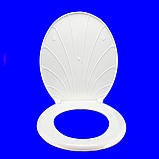 Сидіння для унітаза "440х366" Кріплення за осями 16 см. РАКУШКА", фото 4