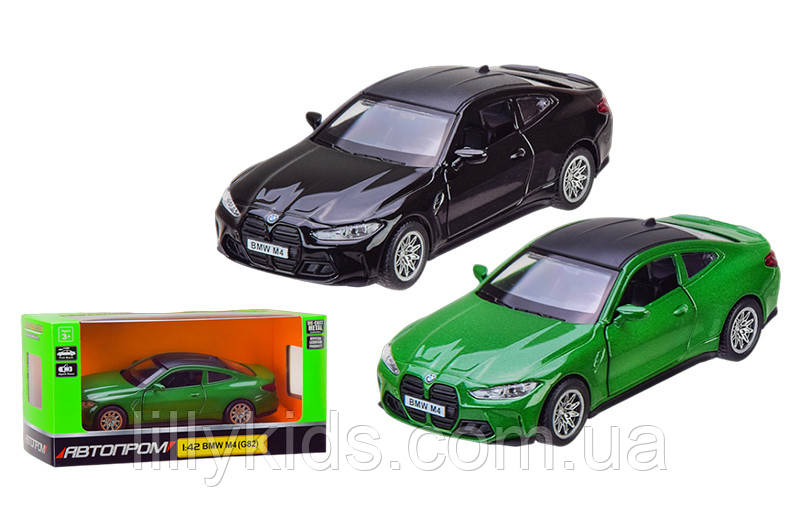 Машина металева. "Автопром", 4371, 1:42 BMW M4 (G82), 2 кольори, відкриваються двері, в коробці р.