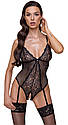 Еротичне ажурне боді Crotchless Body XL, фото 6