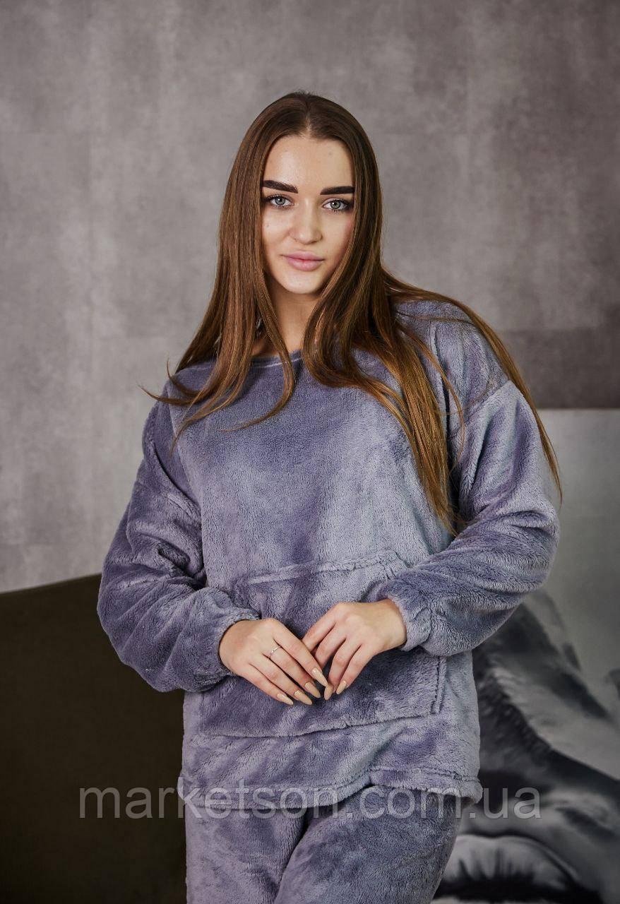 Жіноча піжама махрова тепла домашній костюм р. S,M,L,XL