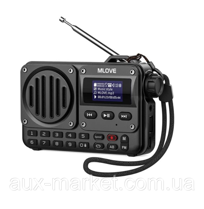 Радіоприймач MLOVE BV800 / FM / USB / microUSB / Bluetooth 5.0/ акумулятор/