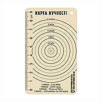 Лінійка карта кучності стрільби прозора матова гнучка 10х6 см Ecopybook Tactical, 9062544