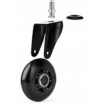 Колесо до офісного крісла гумове комплект 5 шт Bonro чорне, фото 2
