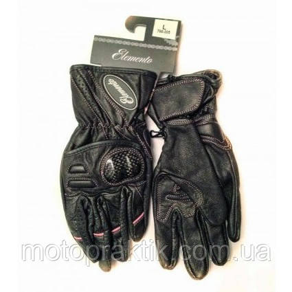 Elemento 205 Lady Gloves Blk/Pink, L Мотоперчатки жіночі