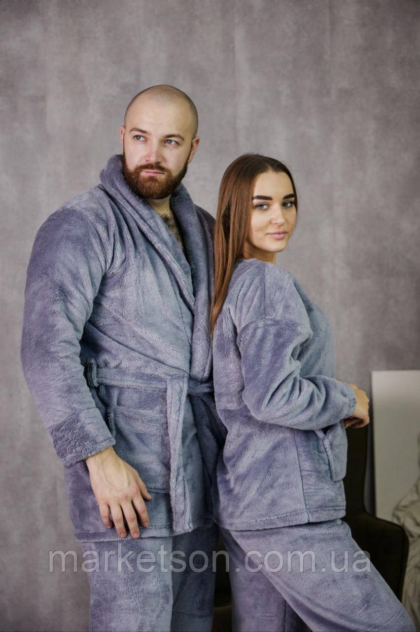 Чоловіча піжама махрова тепла домашній костюм L,XL,2XL,3XL