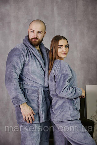 Чоловіча піжама махрова тепла домашній костюм L,XL,2XL,3XL, фото 1