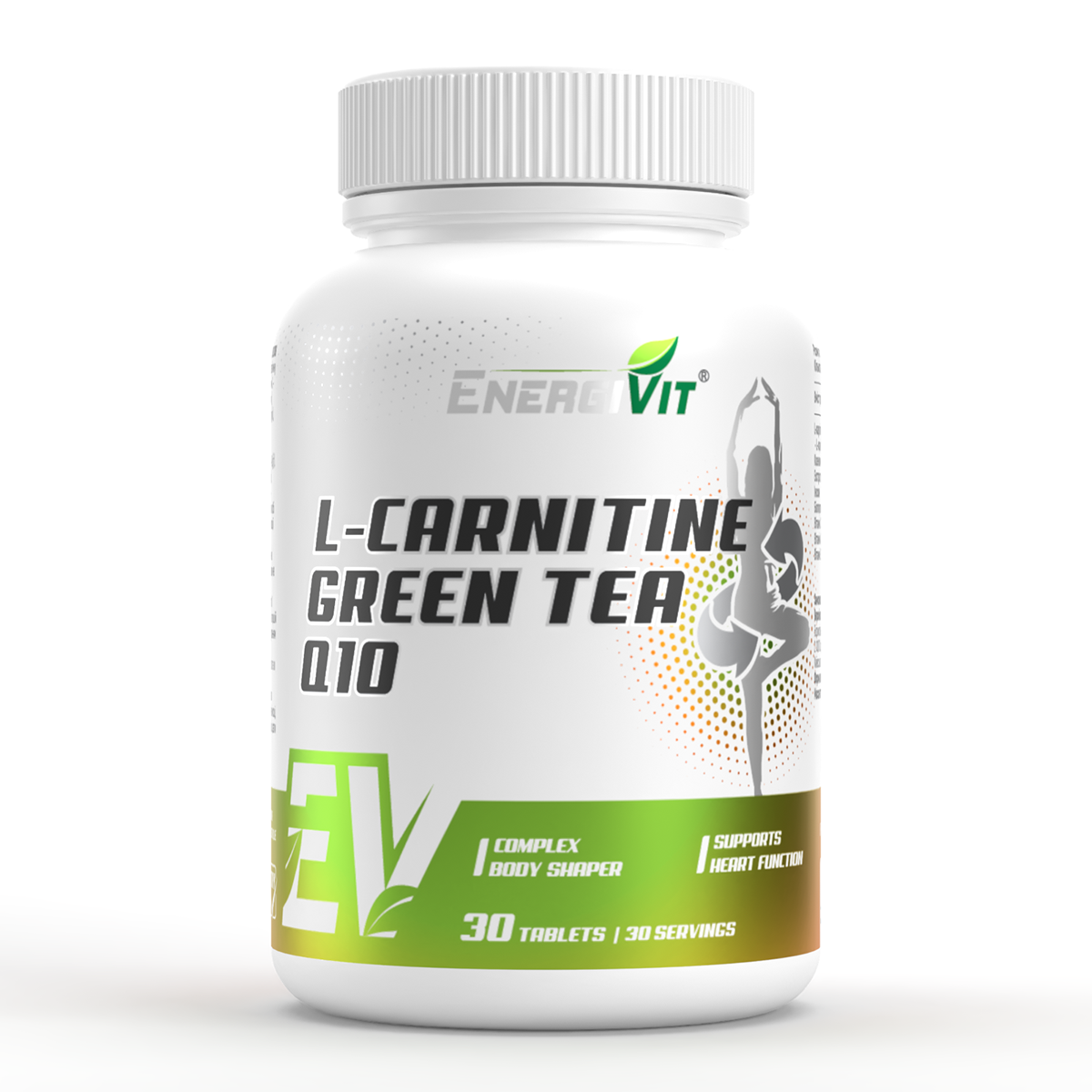 Жироспалювач EnergiVit L-Carnitine Green Tea + Q10 30 таблеток