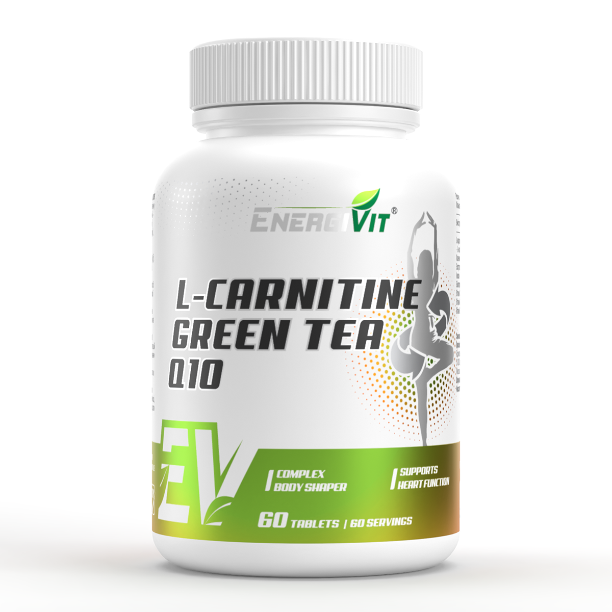 Жироспалювач EnergiVit L-Carnitine Green Tea + Q 10 60 таблеток