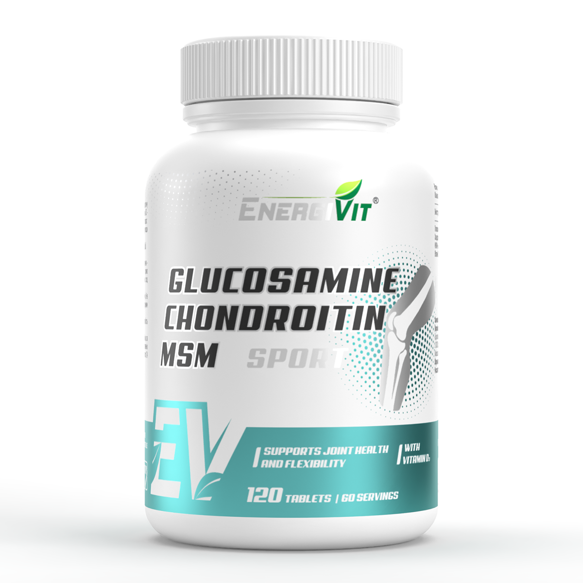 Суглобний комплекс EnergiVit Glucosamine Chondroitin MSM SPORT 120 таблеток